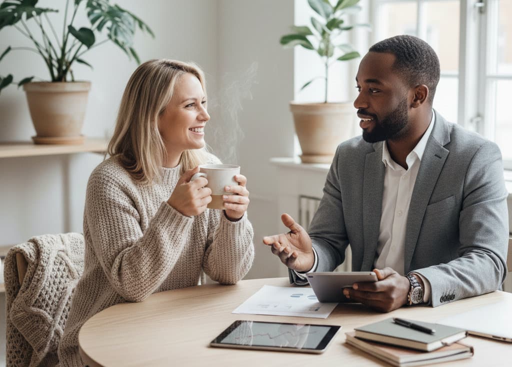 Business professionals in modern office